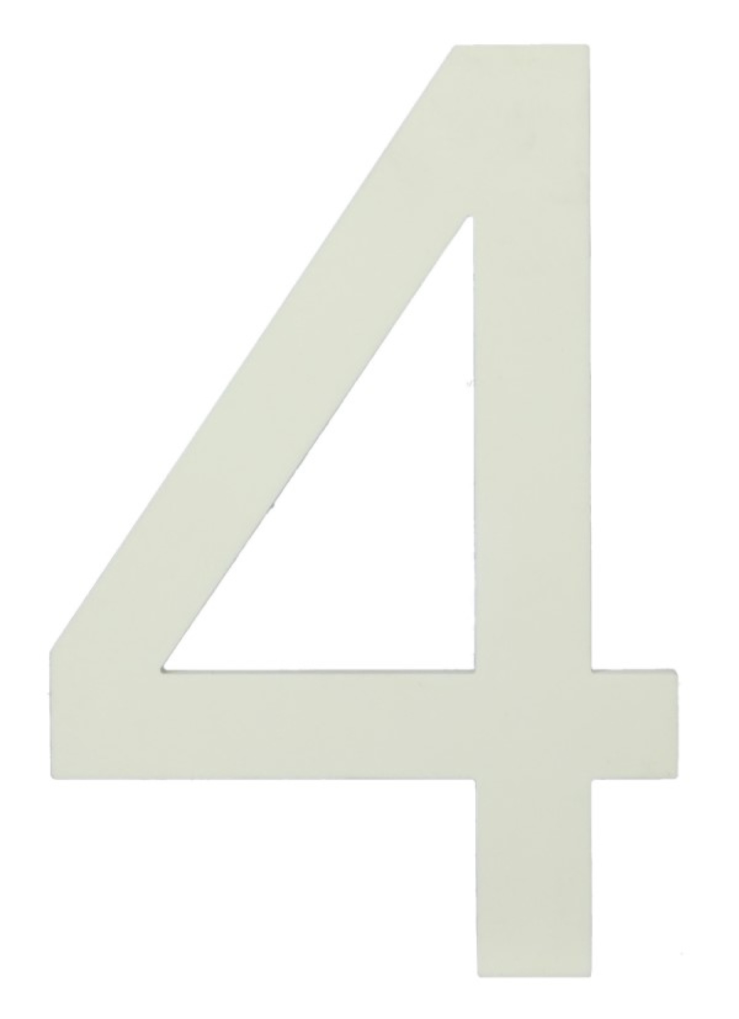 nachtleuchtende Hausnummer 4 Tag weiß - Südmetall