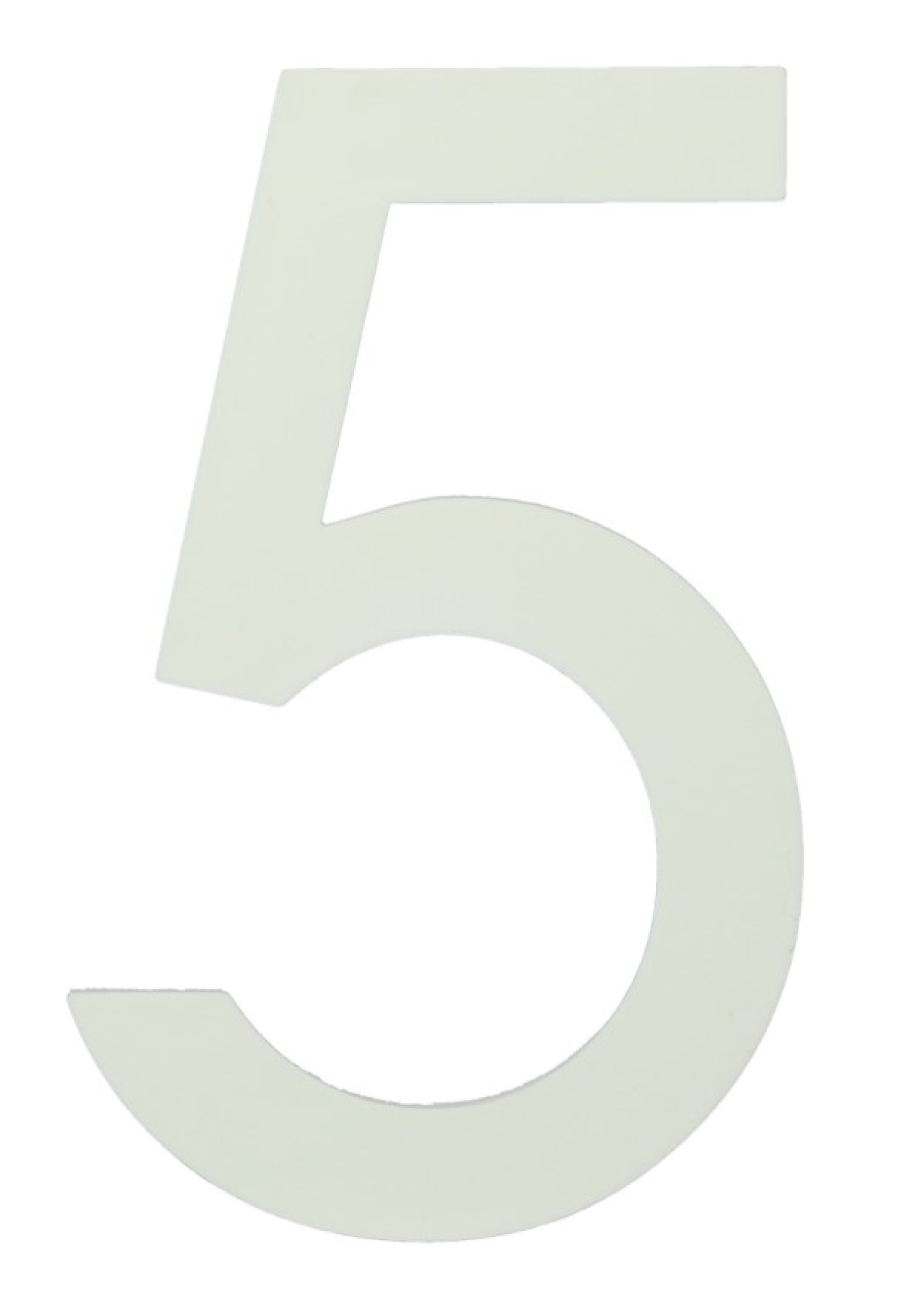 nachtleuchtende Hausnummer 5 Tag weiß - Südmetall