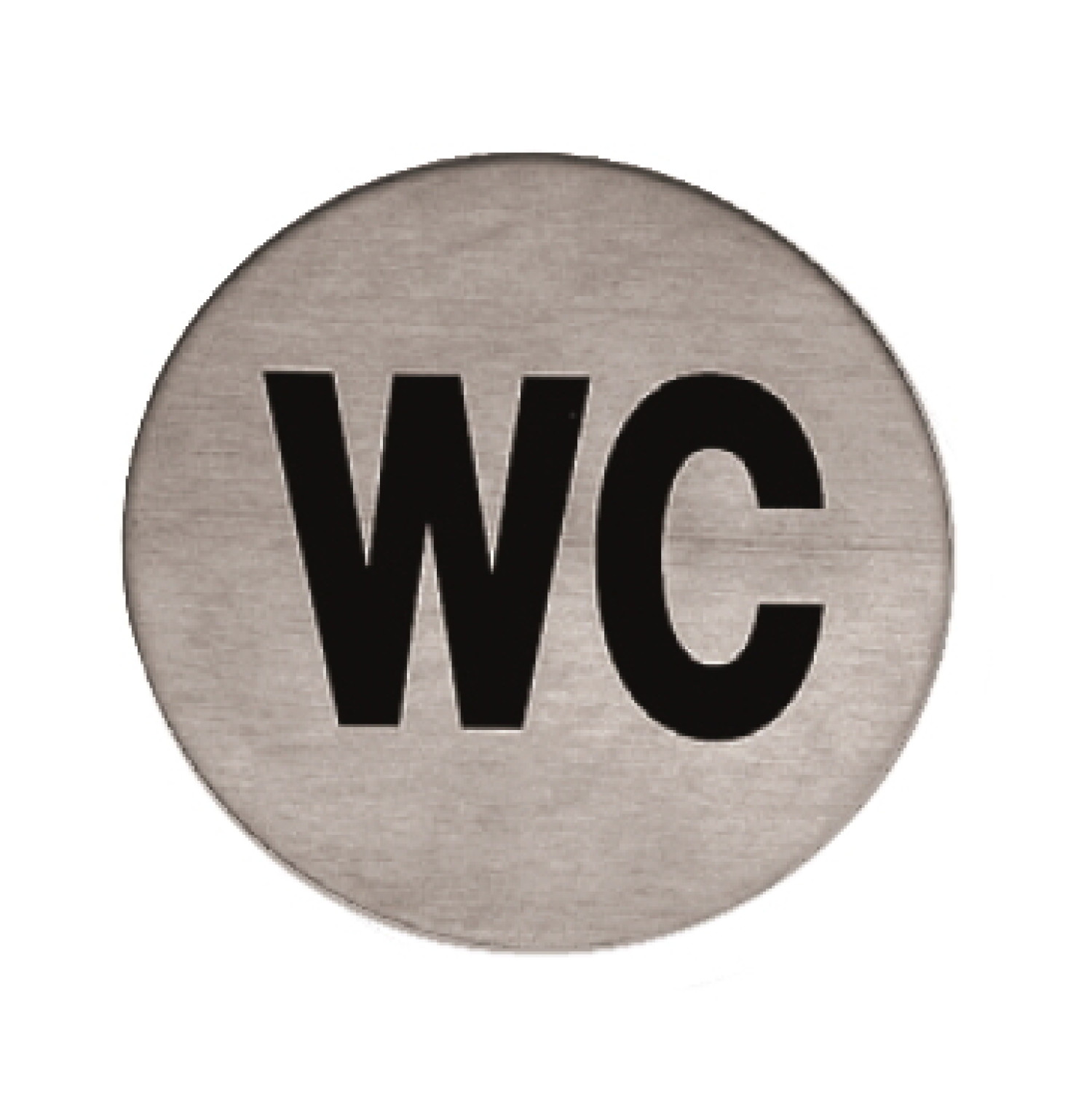 SÜDMETALL Hinweisschild Motiv WC rund selbstklebend 