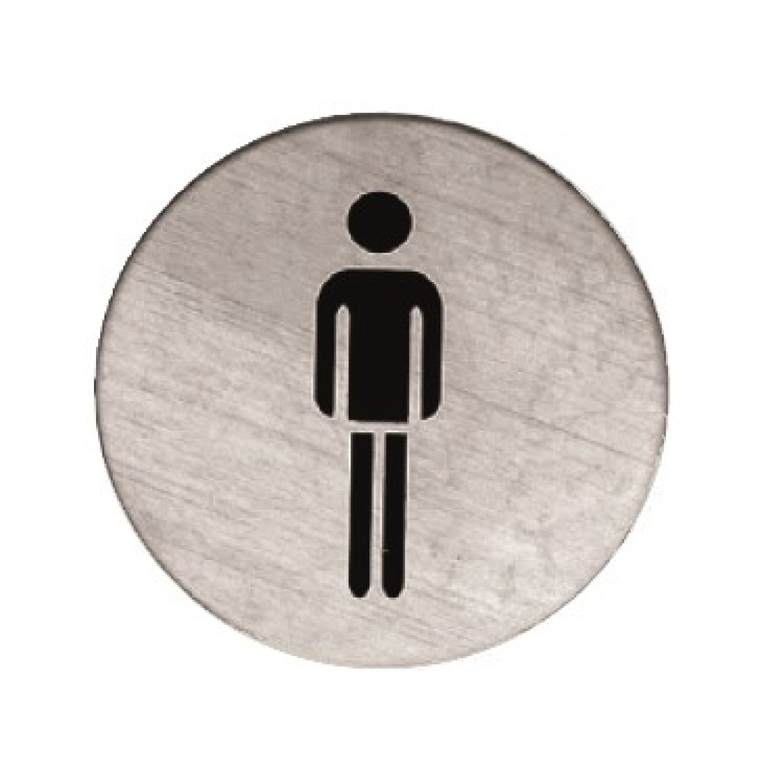 SÜDMETALL Hinweisschild Motiv WC-Herren rund selbstklebend 