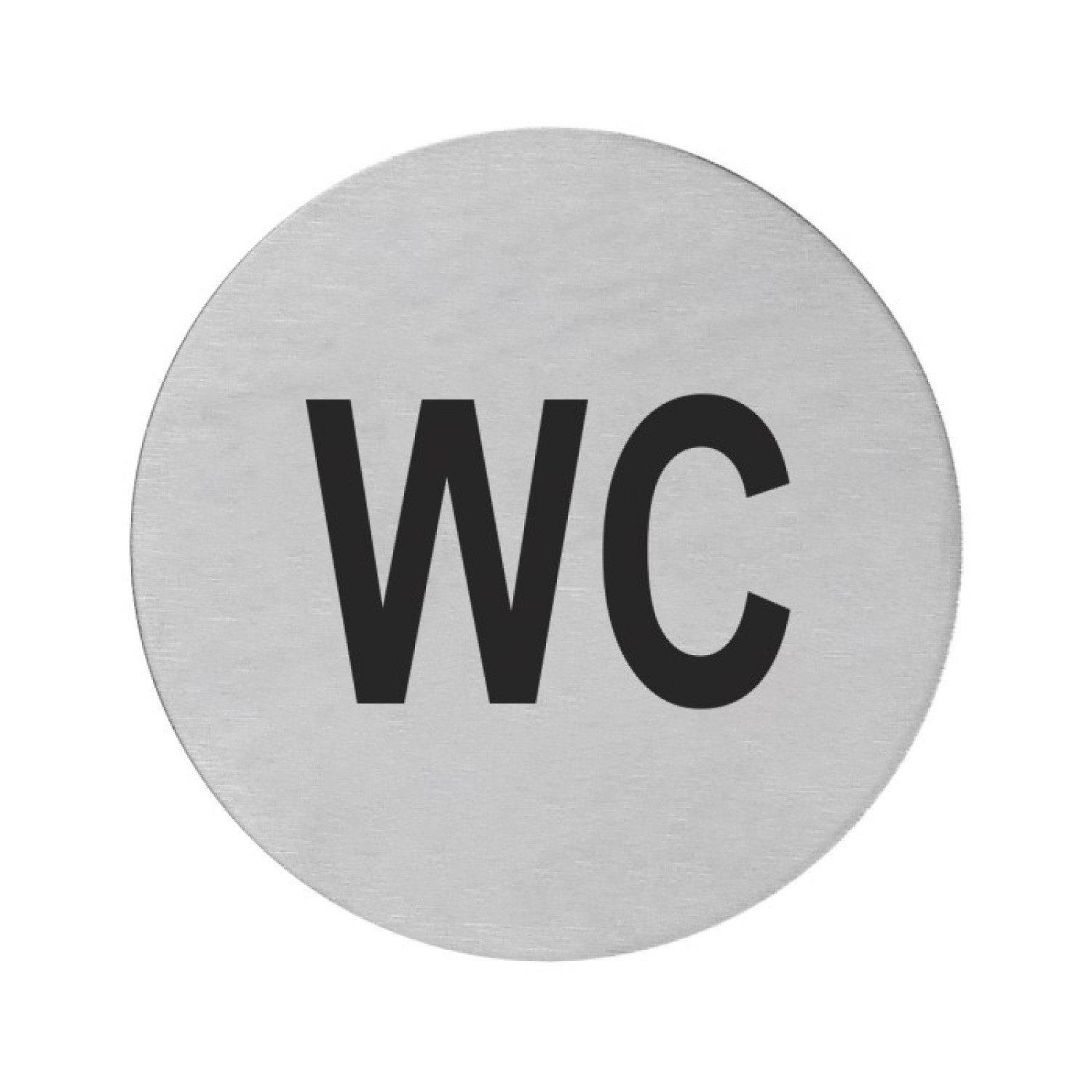Hinweisschild WC rund Edelstahl matt selbstklebend - Karcher Design
