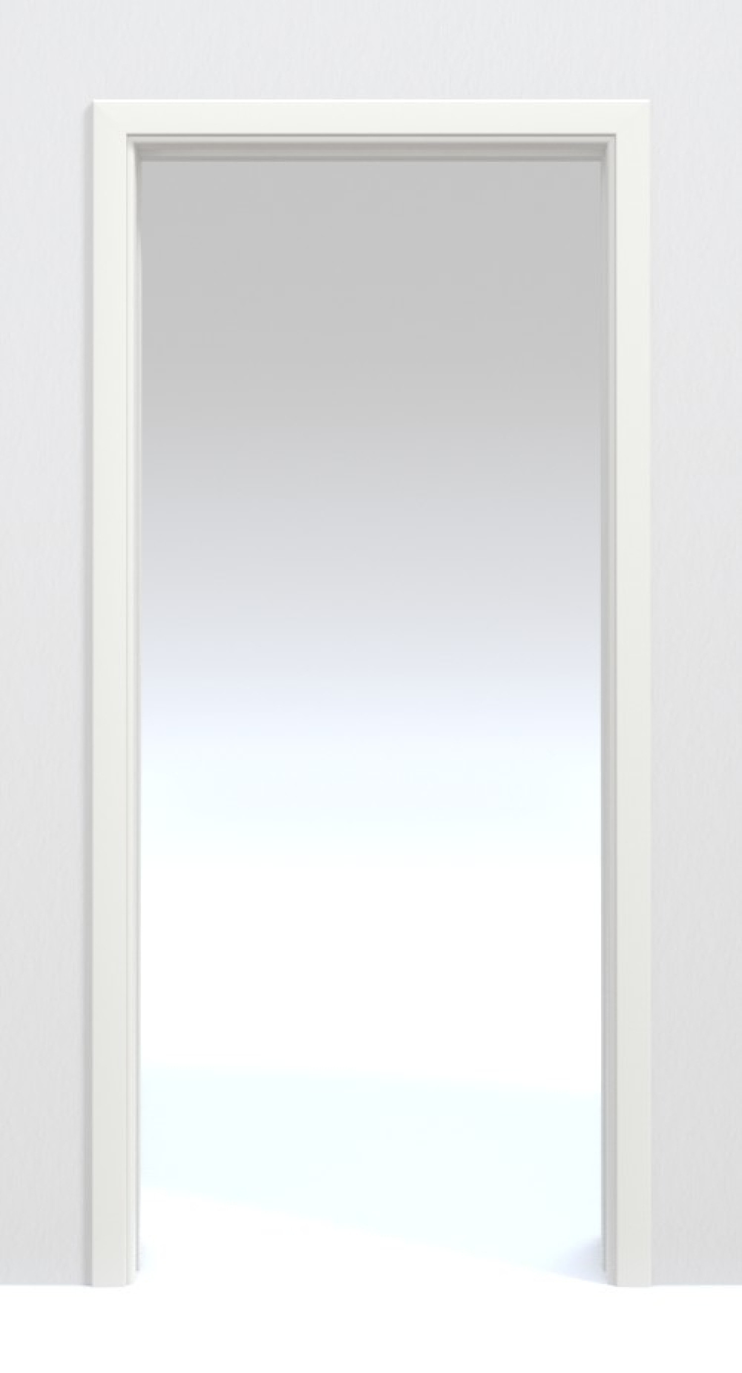 Bild von Schiebetürsystem Weißlack 9010 Premium in der Wand laufend