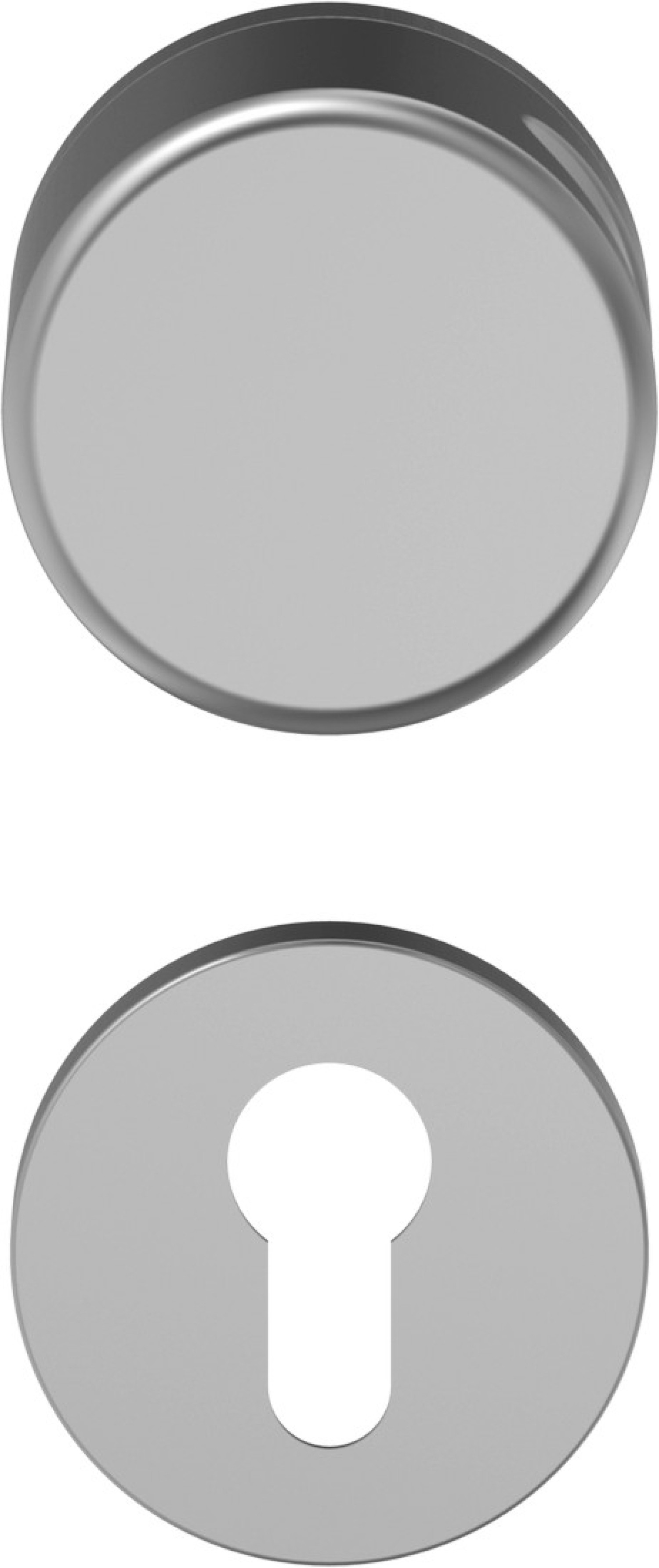 Ansicht von D110 Schutzgarnitur Knopf-Drücker Aluminium F1 mit Rundrosette - ECO