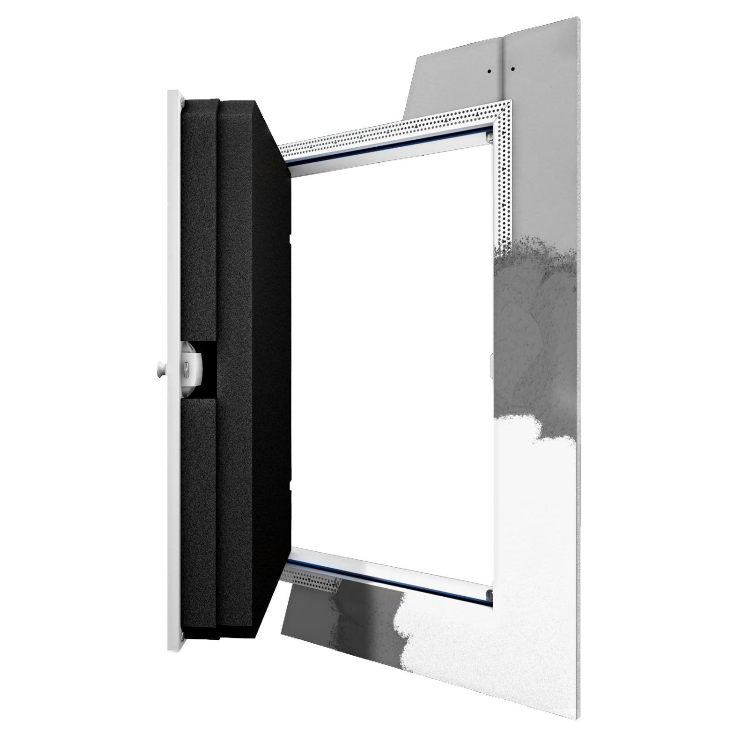 Main-Ansicht von WELLHÖFER Kniestocktür wandbündig mit PushLock-Verschluss und Wärmeschutz 4D