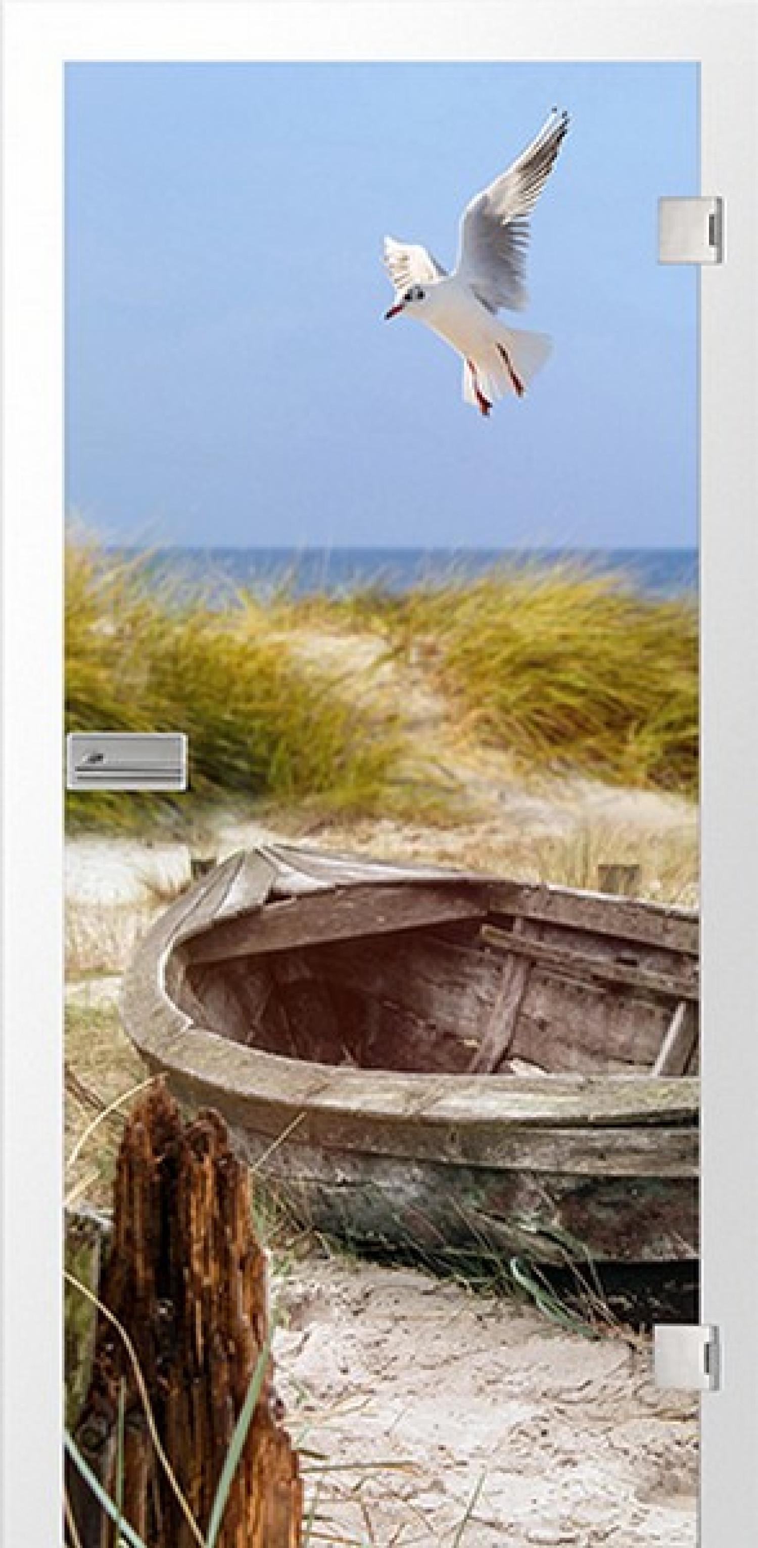 Bild von Küste Fotoprint Glastür - Erkelenz