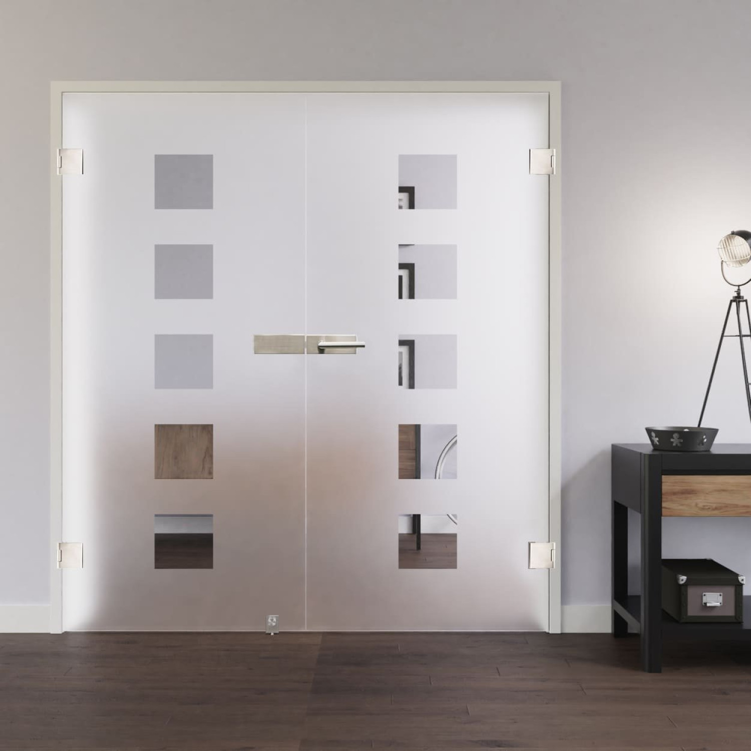 Ansicht von LIENBACHER GLAS Ganzglas Doppelflügeltür Modell 303 negativ Klarglas