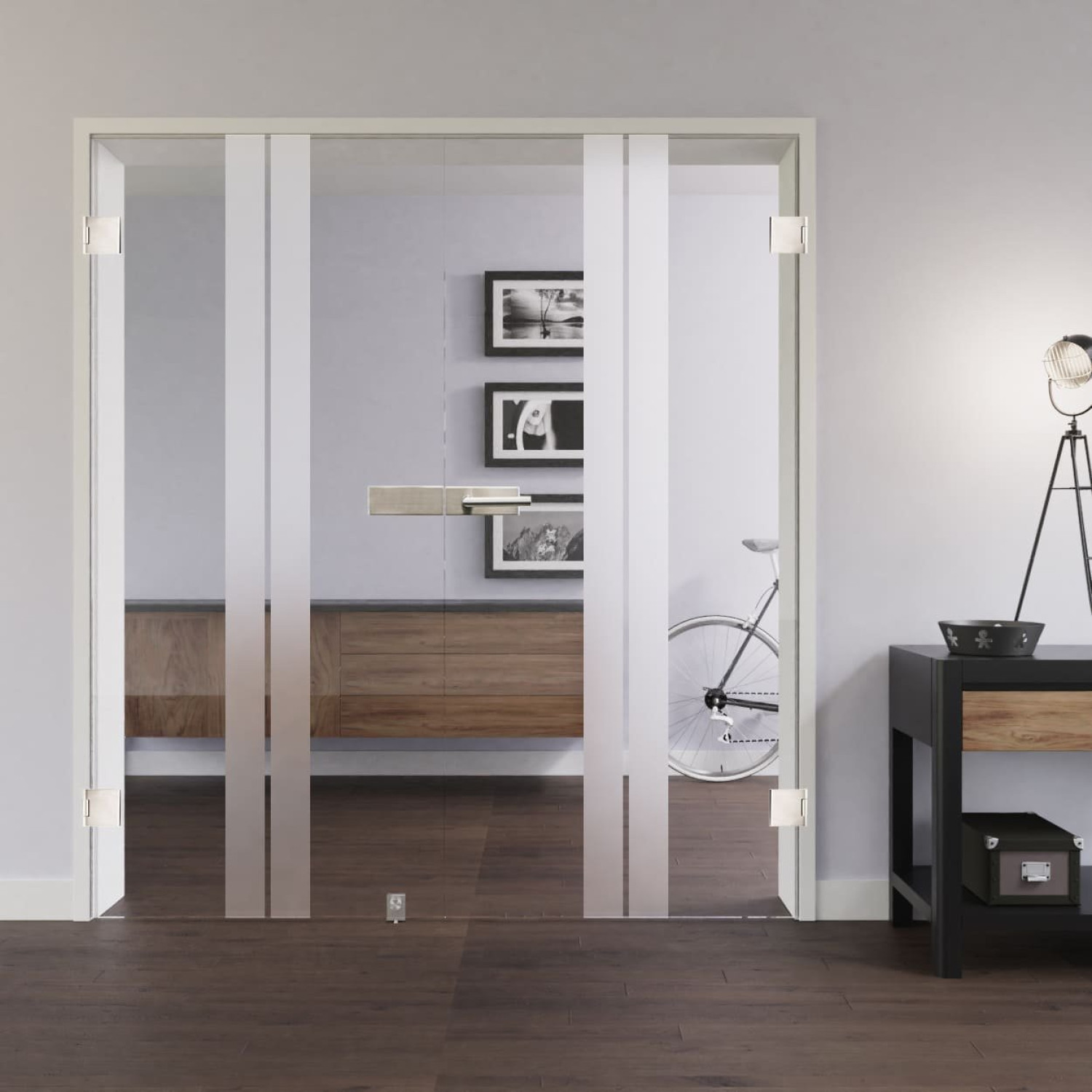 LIENBACHER GLAS Ganzglas Doppelflügeltür Modell 316 Klarglas