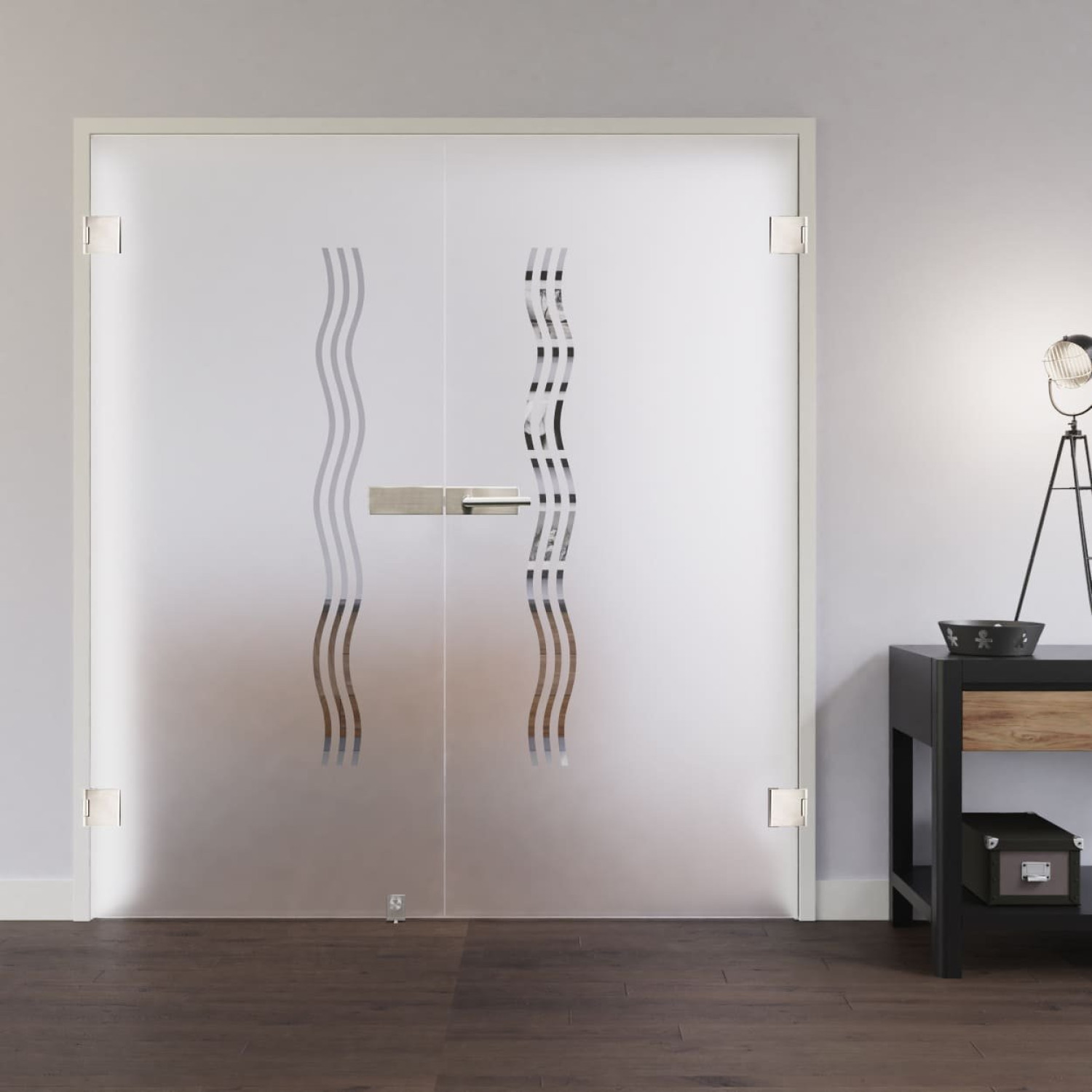 LIENBACHER GLAS Ganzglas Doppelflügeltür Modell 320 Klarglas