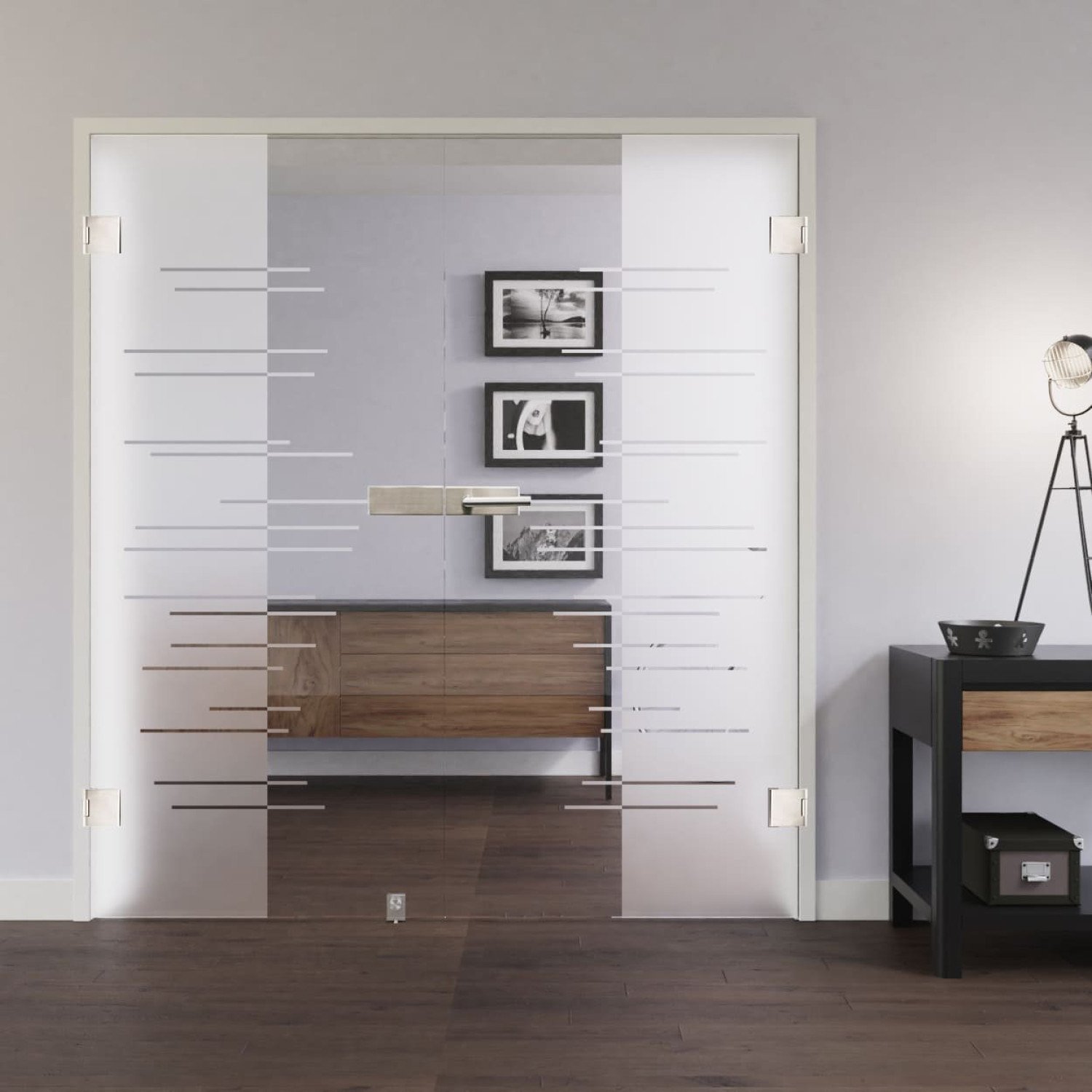 LIENBACHER GLAS Ganzglas Doppelflügeltür Modell 391 Klarglas