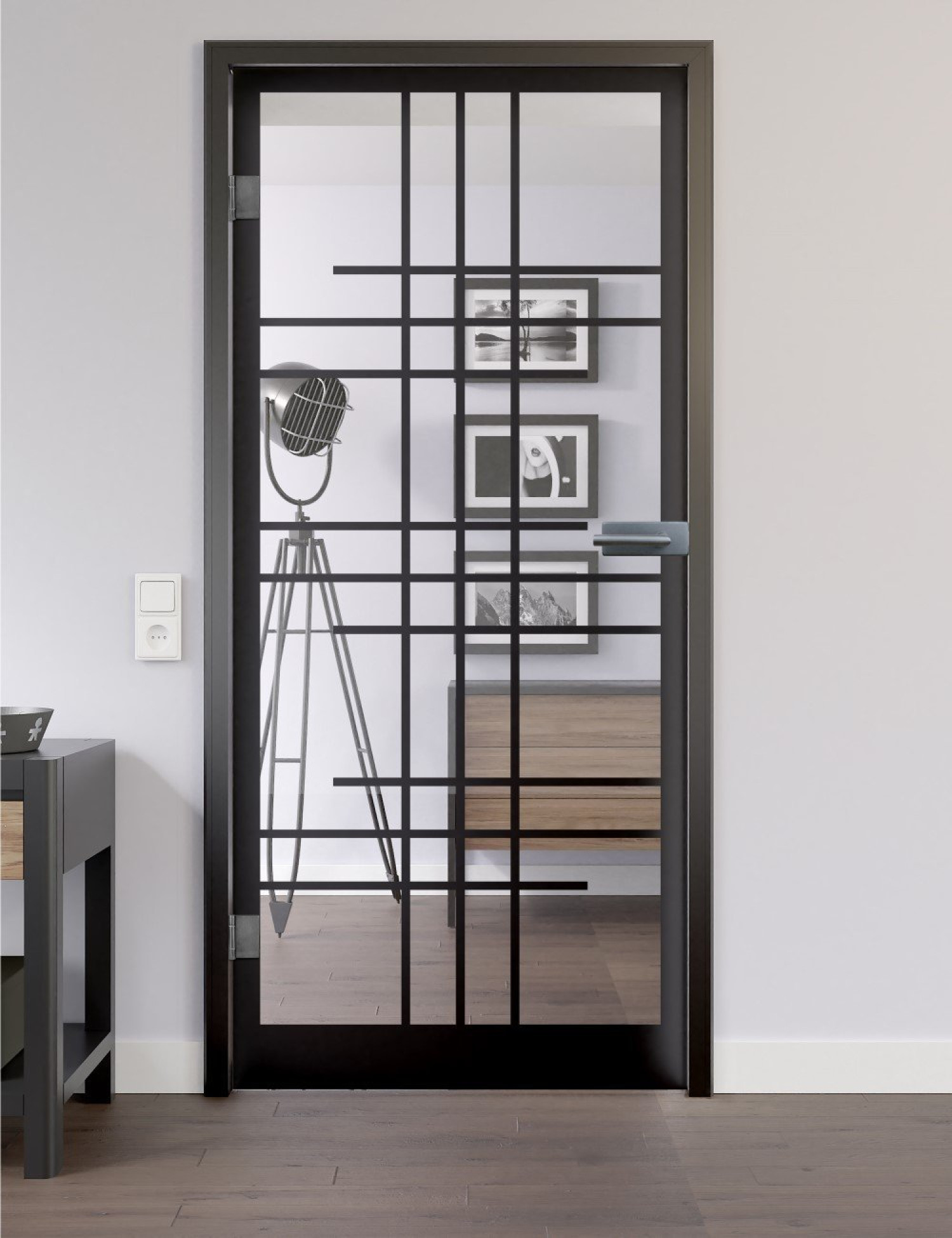 LIENBACHER GLAS Glastür Modell 624 Black Signature Klarglas