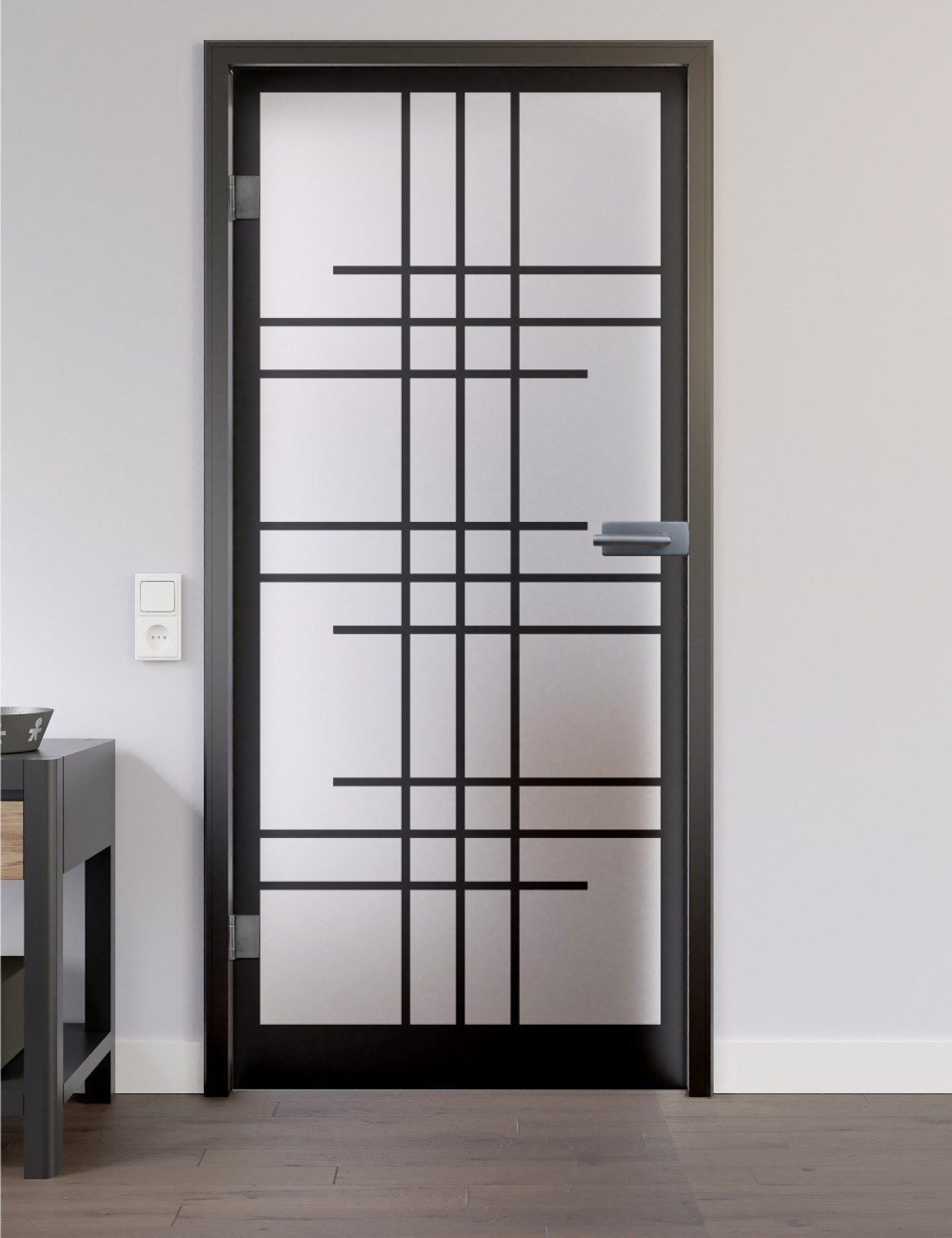 Ansicht von LIENBACHER GLAS Glastür Modell 624 Black Signature Satiniert