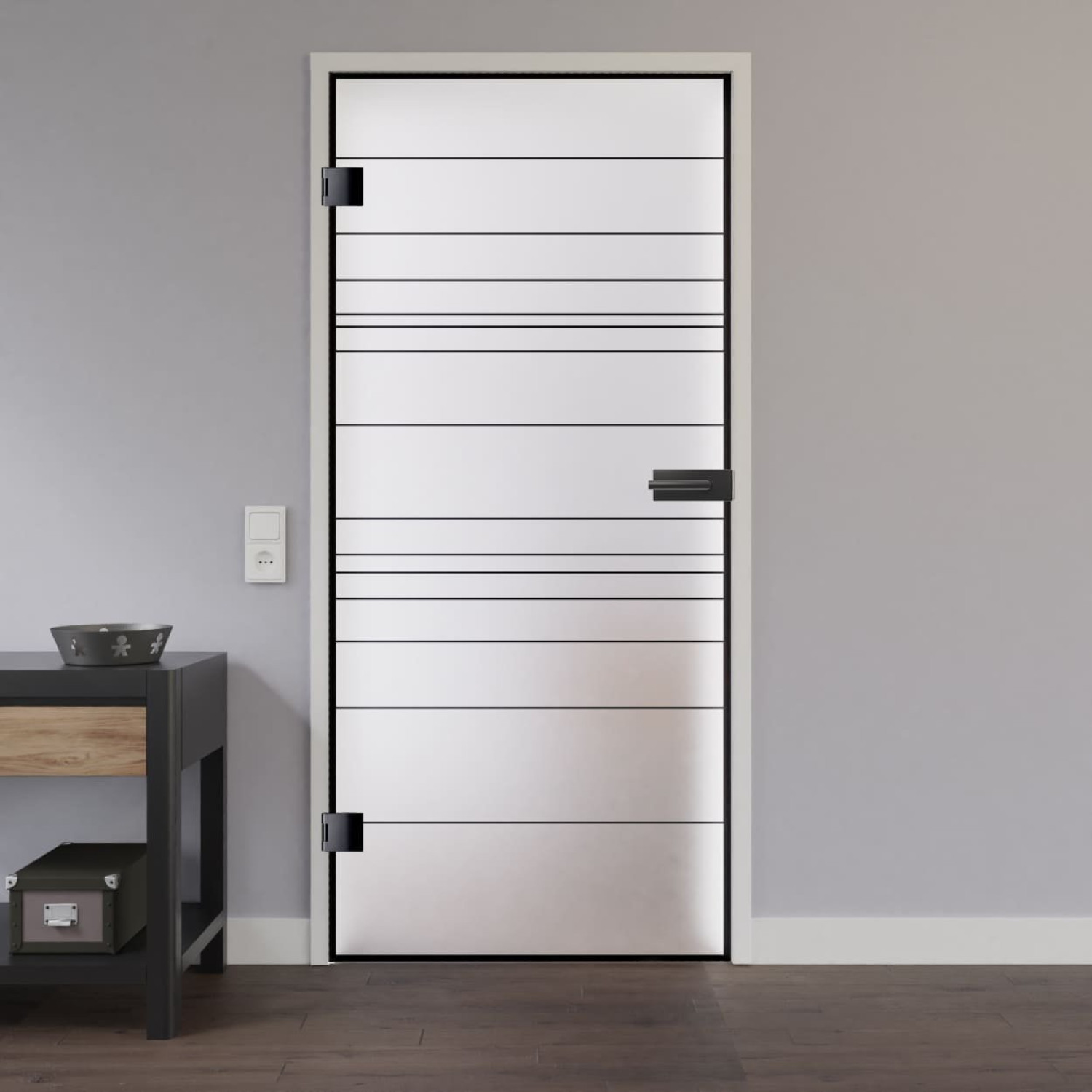 Ansicht von LIENBACHER GLAS Glastür Modell 625 Black Signature Satiniert