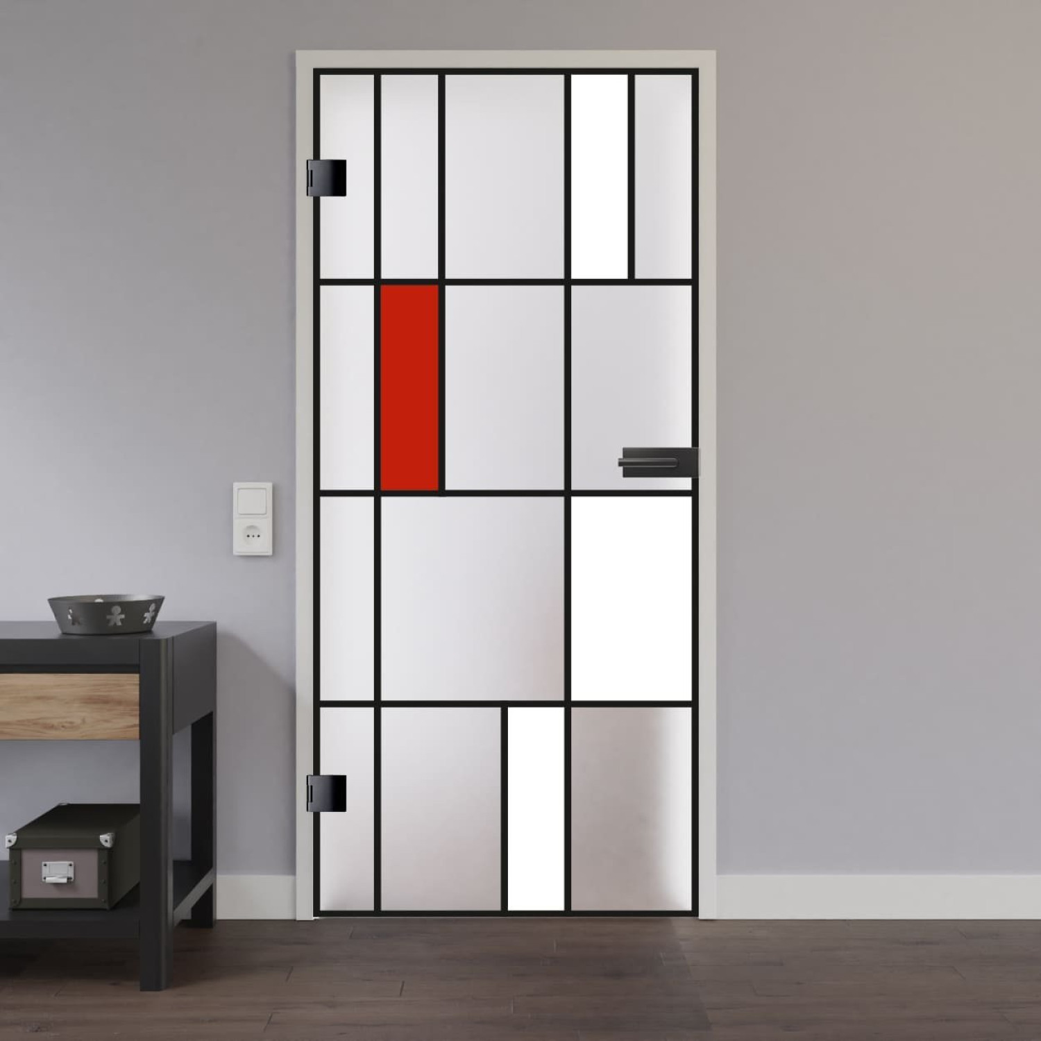 Ansicht von LIENBACHER GLAS Glastür Modell 629 Black Signature Satiniert