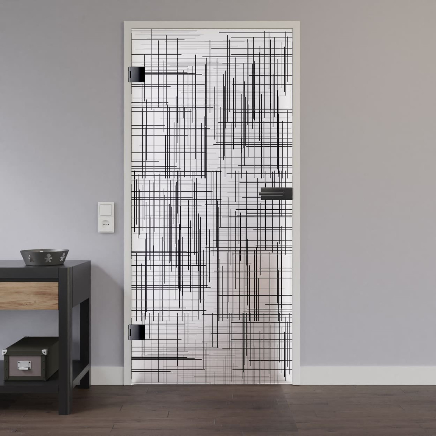 Ansicht von LIENBACHER GLAS Glastür Modell 630 Black Signature Satiniert
