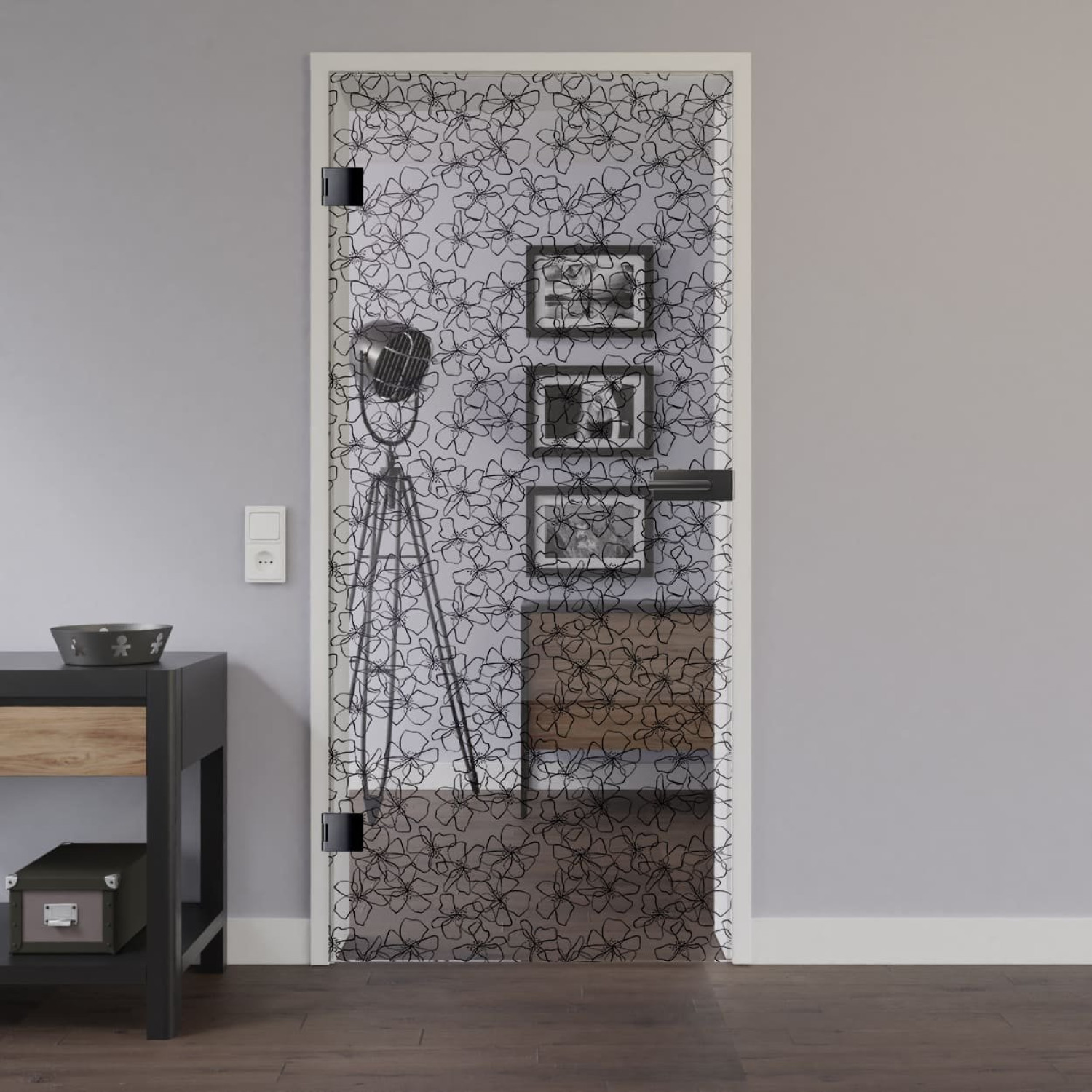 Ansicht von LIENBACHER GLAS Glastür Modell 631 Black Signature Klarglas
