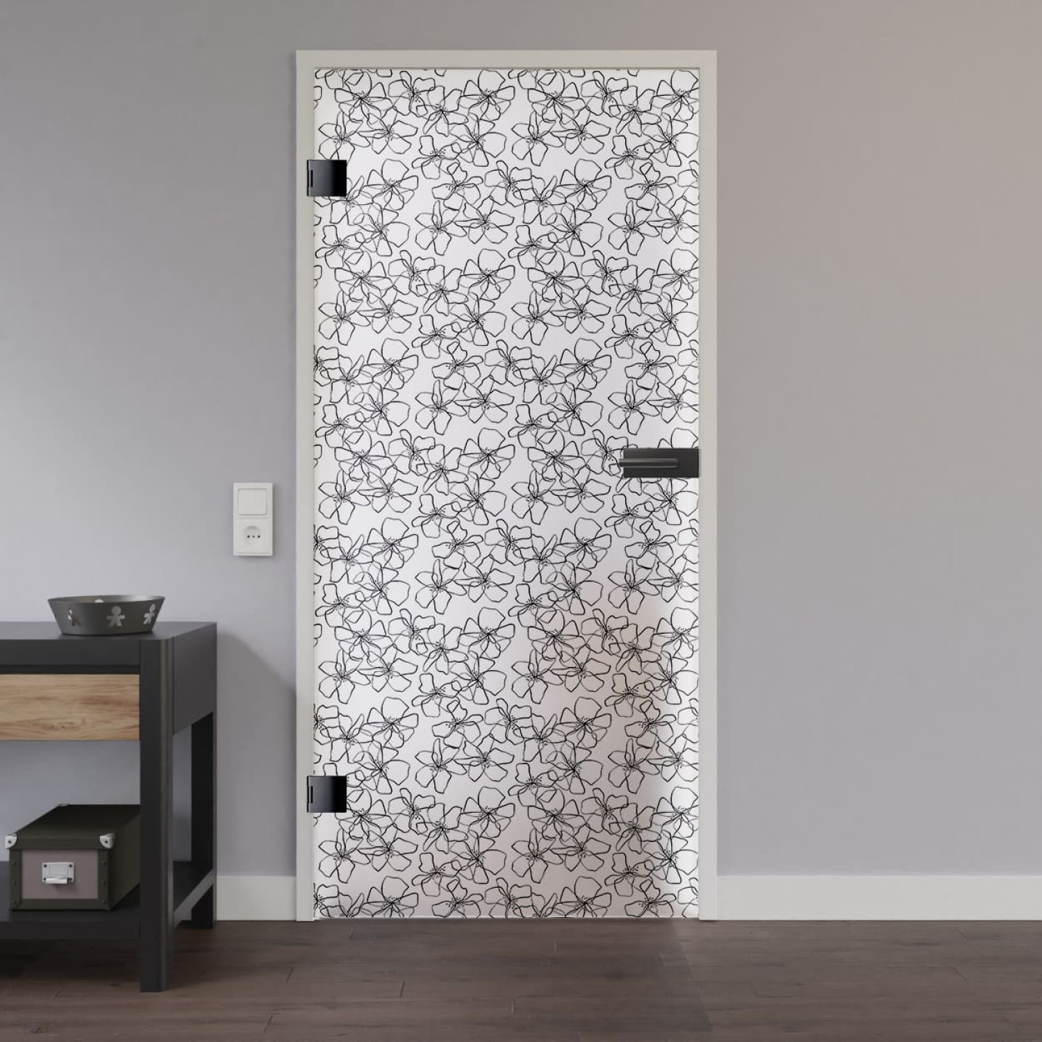 Ansicht von LIENBACHER GLAS Glastür Modell 631 Black Signature Satiniert