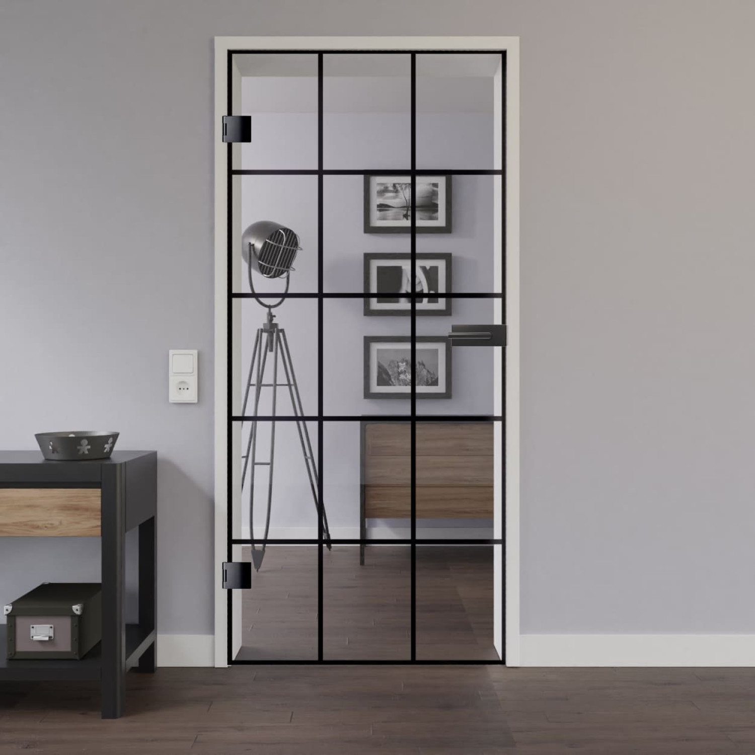 LIENBACHER GLAS Glastür Modell 633 Black Signature Klarglas
