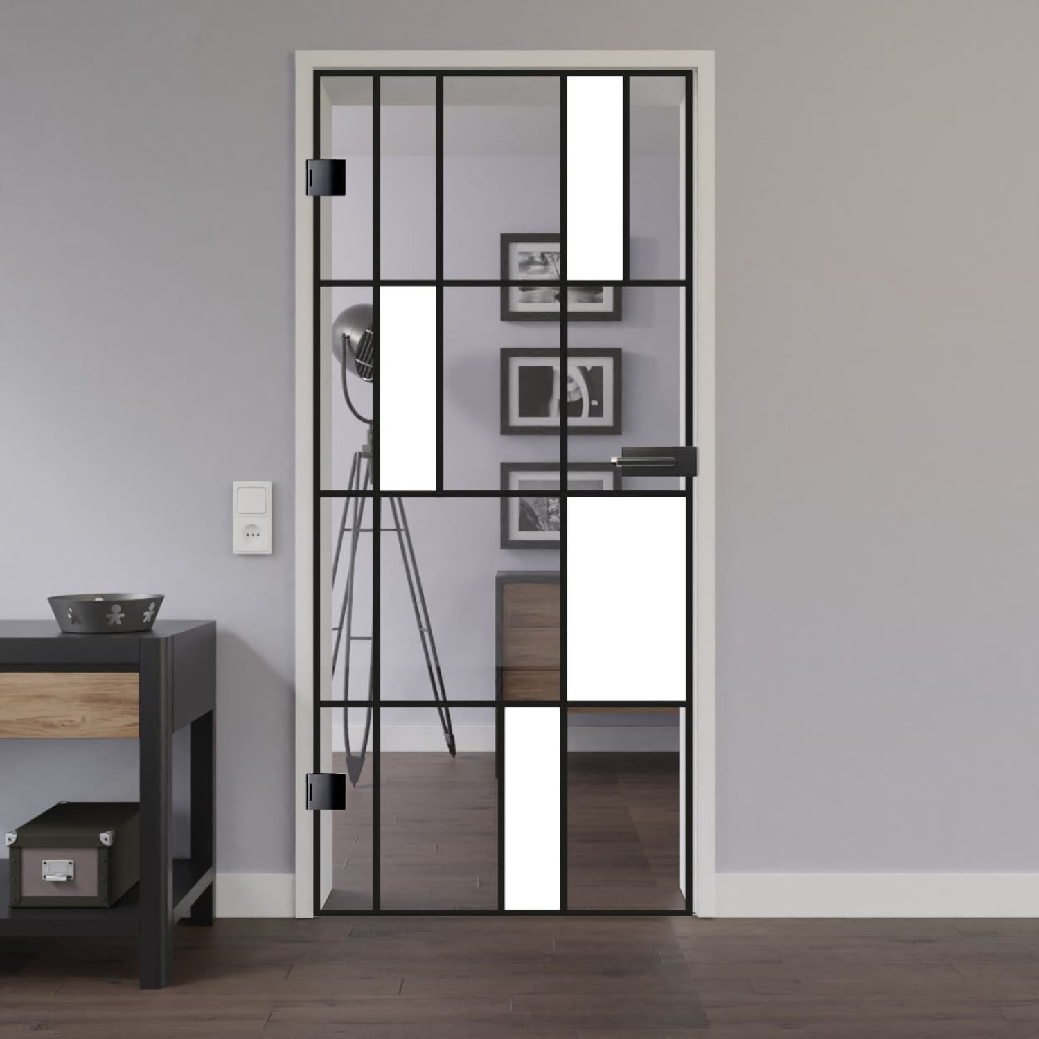 LIENBACHER GLAS Glastür Modell 640 Black Signature Klarglas
