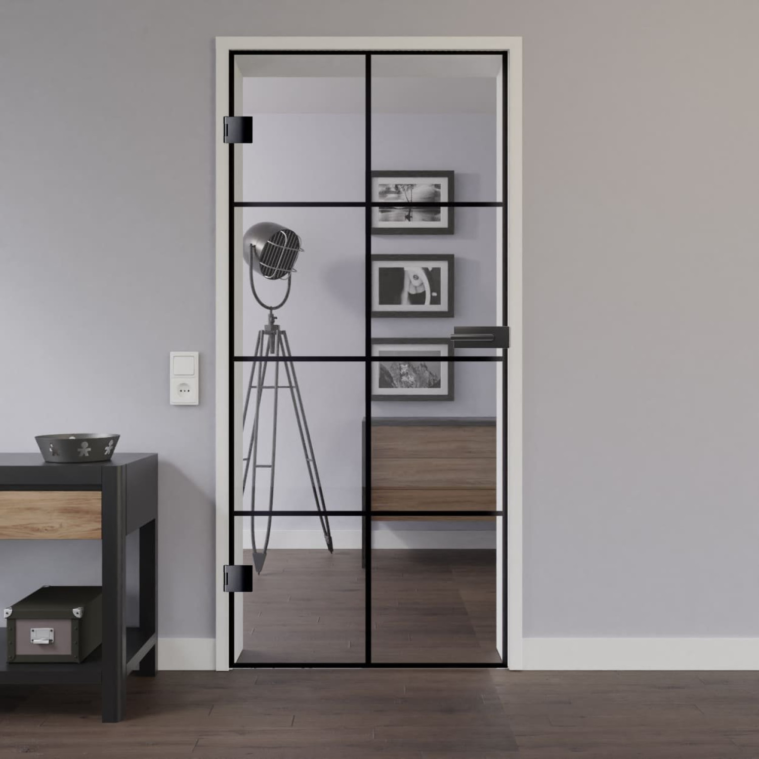 LIENBACHER GLAS Glastür Modell 644 Black Signature Klarglas