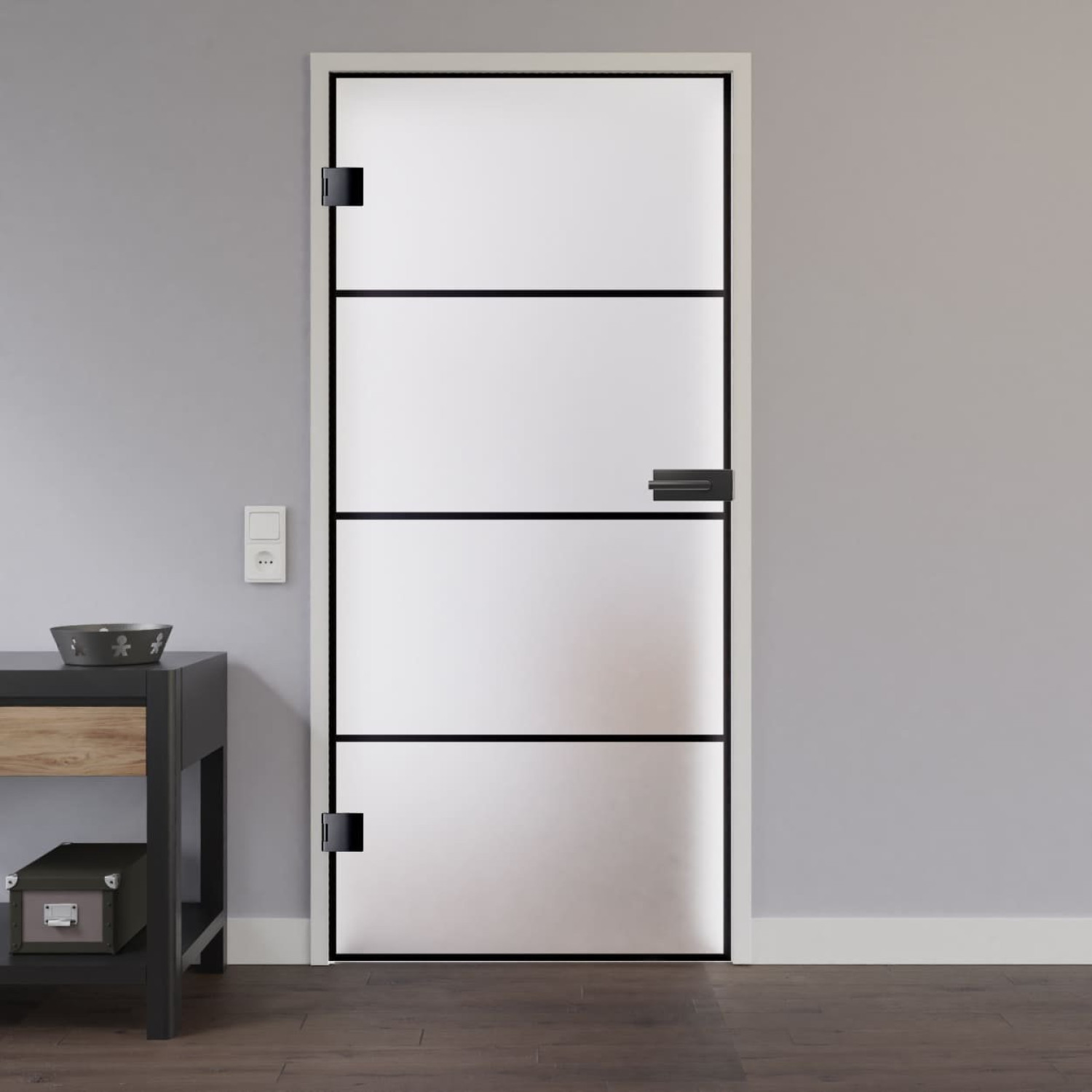 Ansicht von LIENBACHER GLAS Glastür Modell 647 Black Signature Satiniert