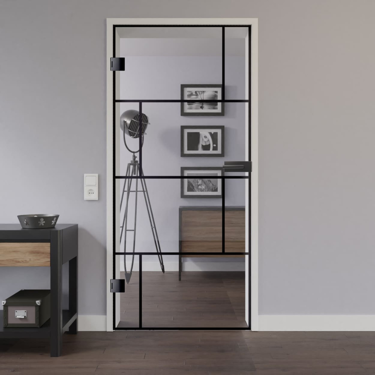 LIENBACHER GLAS Glastür Modell 648 Black Signature Klarglas