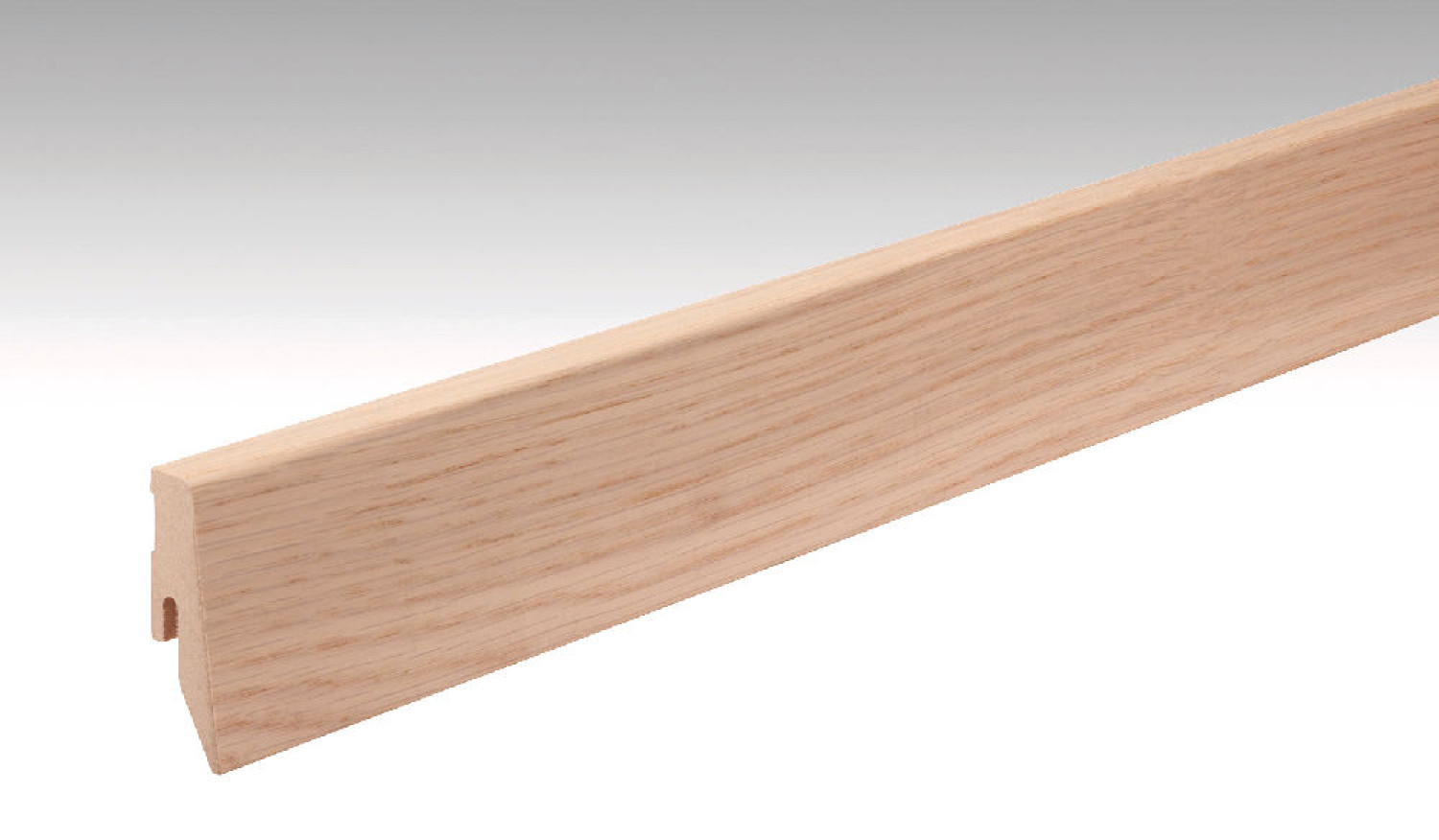 Eiche Weiß Nature Echtholzfurnierte Fußleiste Profil 3 PK (2380 x 20 x 60 mm) - MEISTER