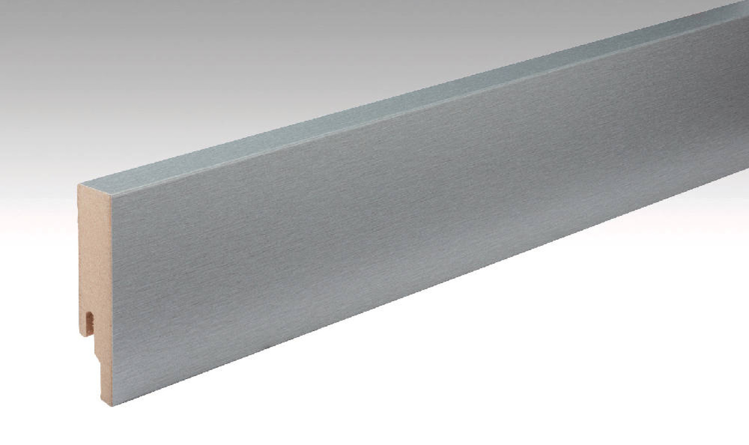 Edelstahl-Optik Fußleiste Profil 9 PK (2380 x 18 x 80 mm) - MEISTER
