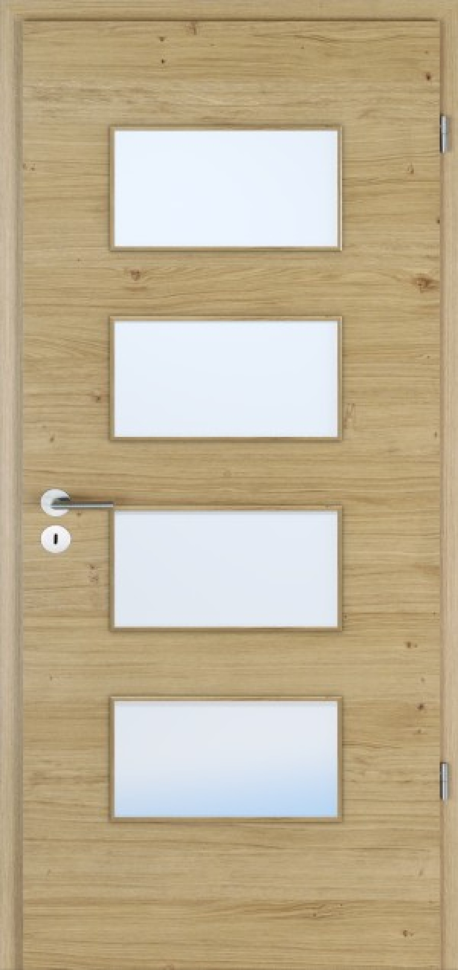JELD-WEN Innentür Eiche europ. astig Quer Living Optima Echtholzfurniert mit Lichtausschnitt LÖ-40