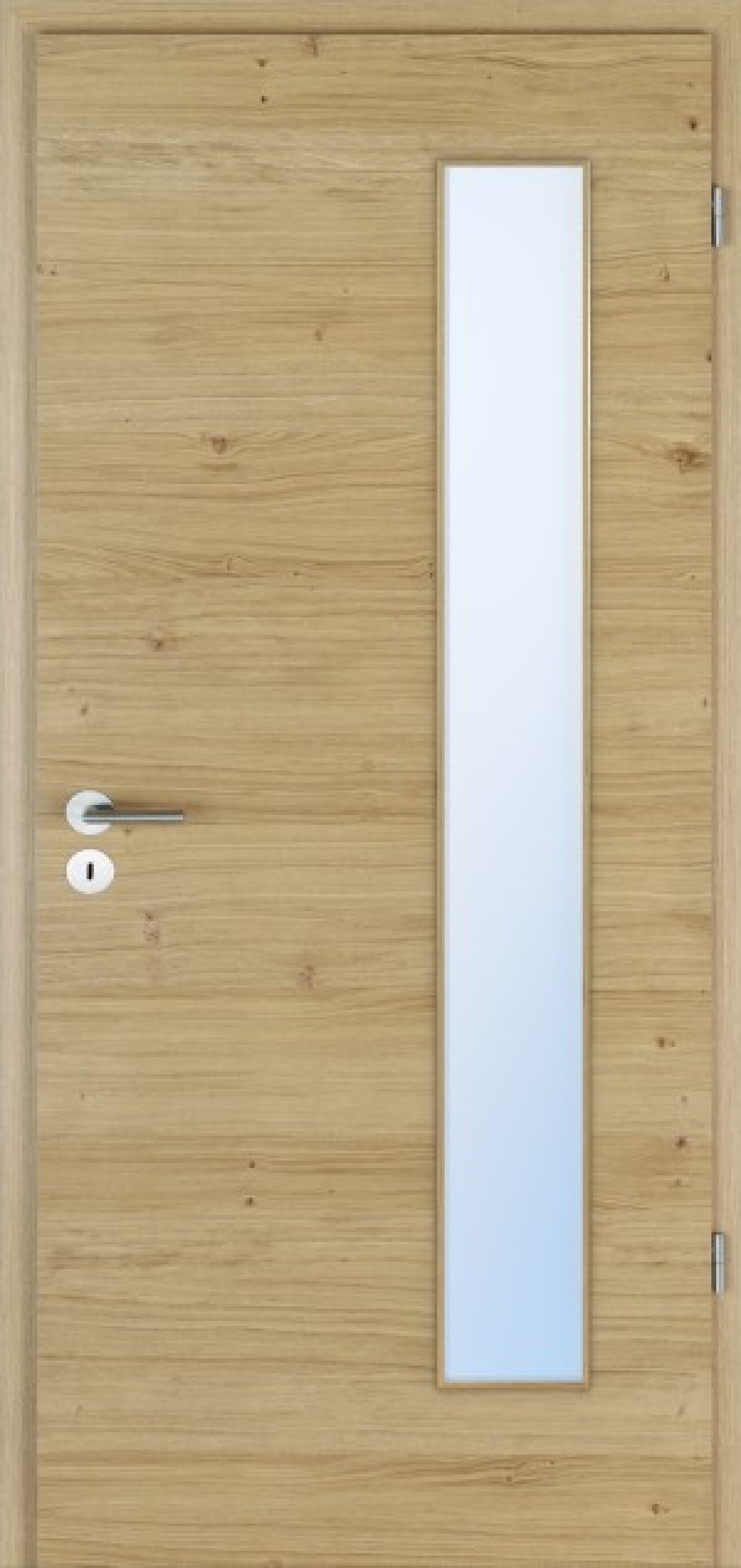 JELD-WEN Innentür Eiche europ. astig Quer Living Optima Echtholzfurniert mit Lichtausschnitt LÖ-62 bandseitig