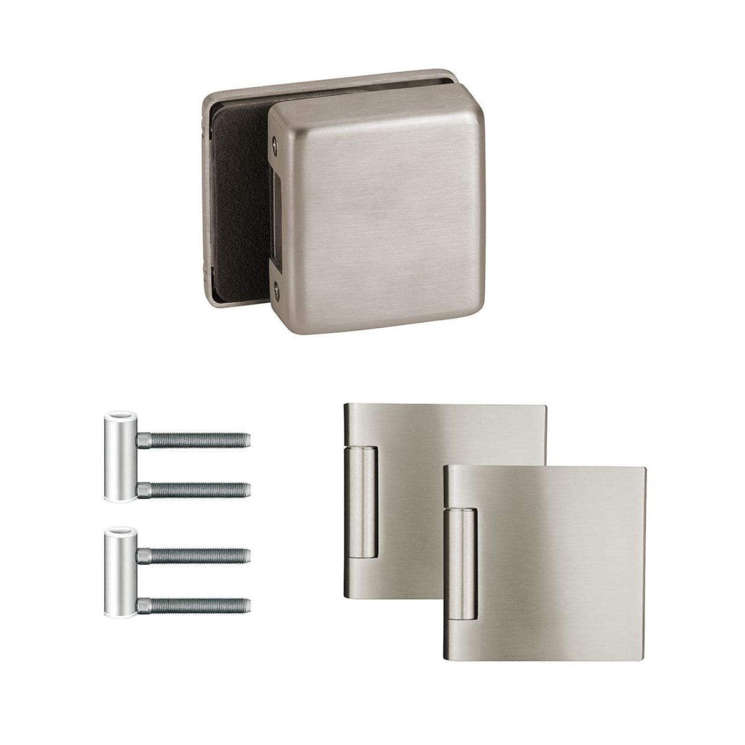 Gegenkasten Private Line Quatro GK Mini Edelstahl matt mit Drückerpaar Metro - Lienbacher Glas