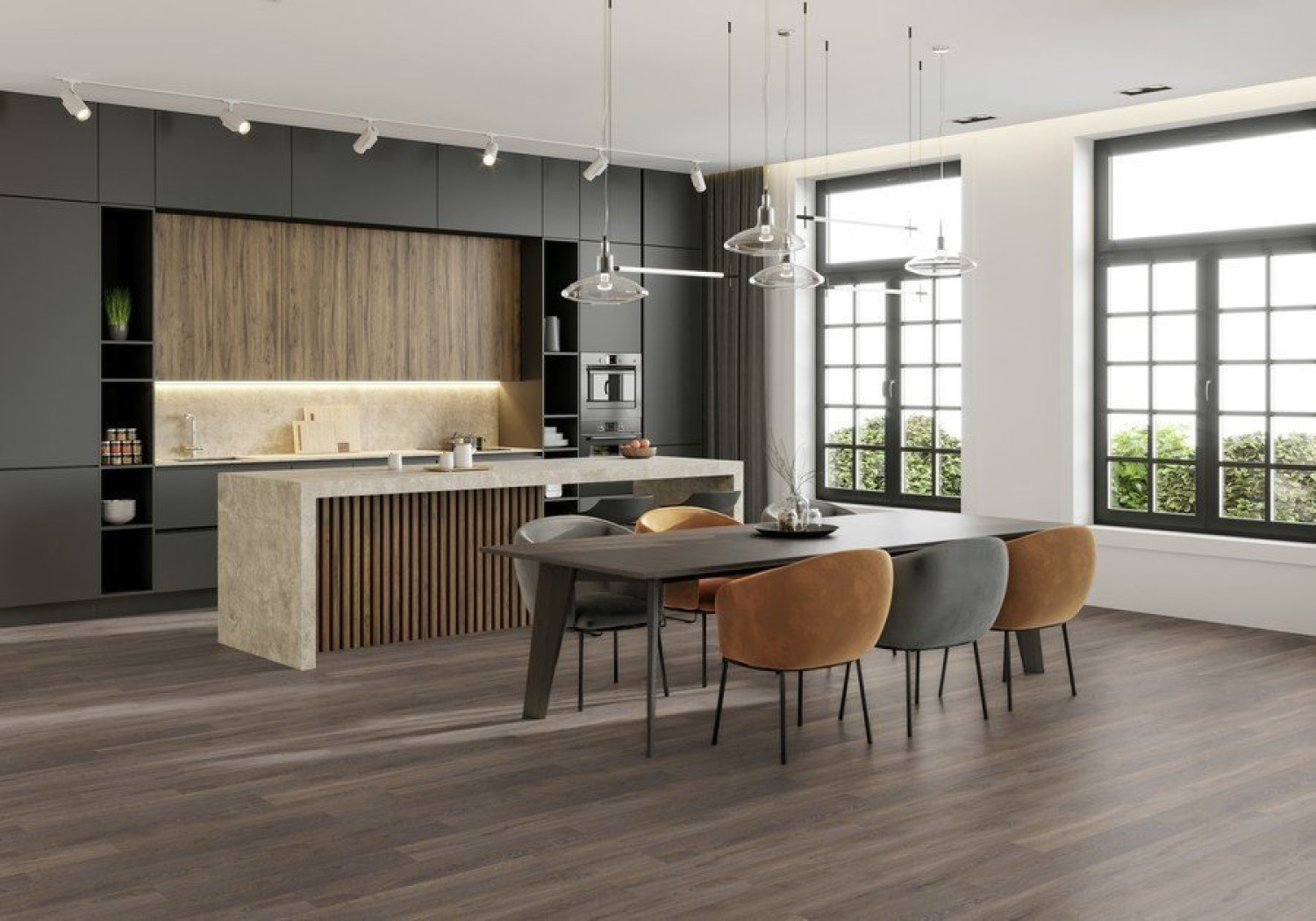 GERFLOR Design Klick-Vinyl Cleveland dunkel Senso Premium Clic