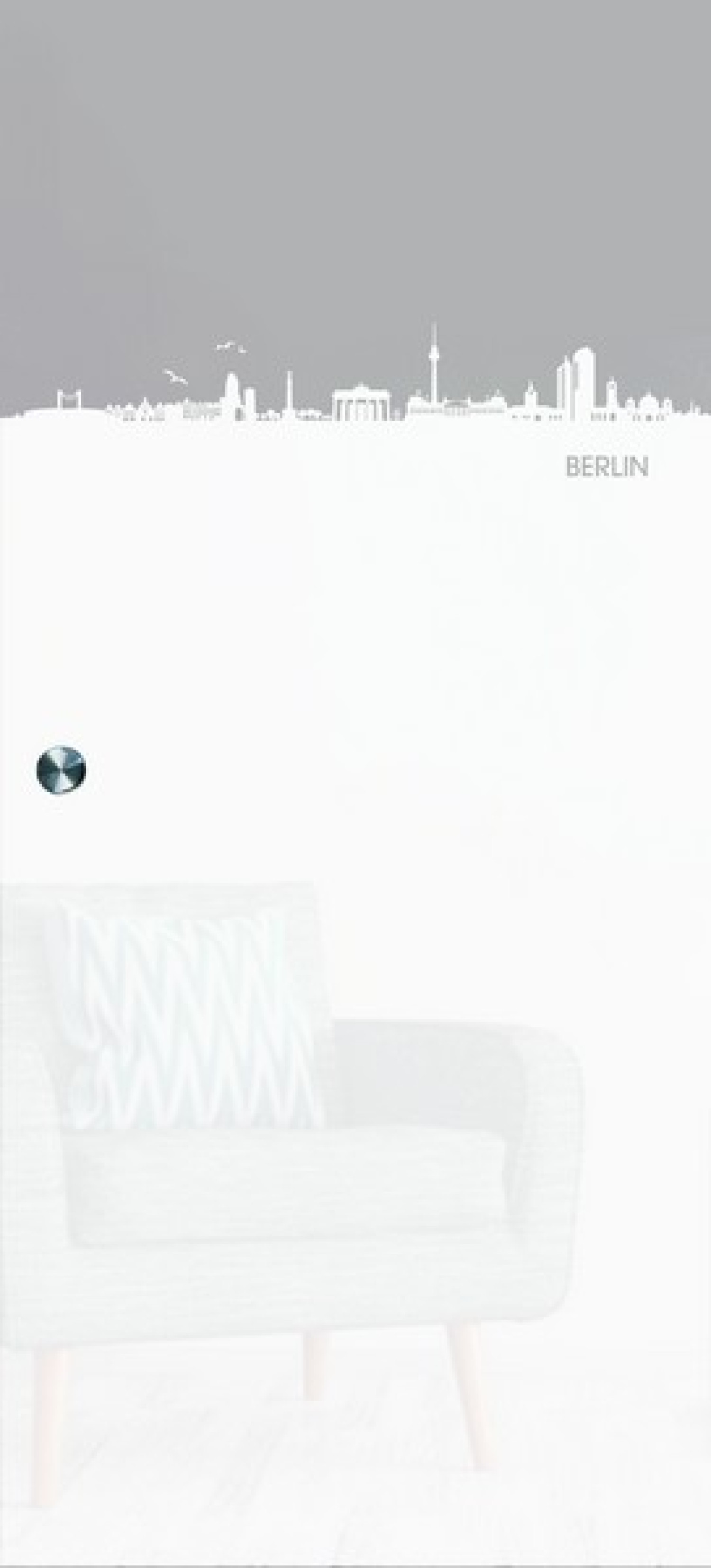 ERKELENZ Glasschiebetür Skyline Berlin Mattierung mit Motiv matt