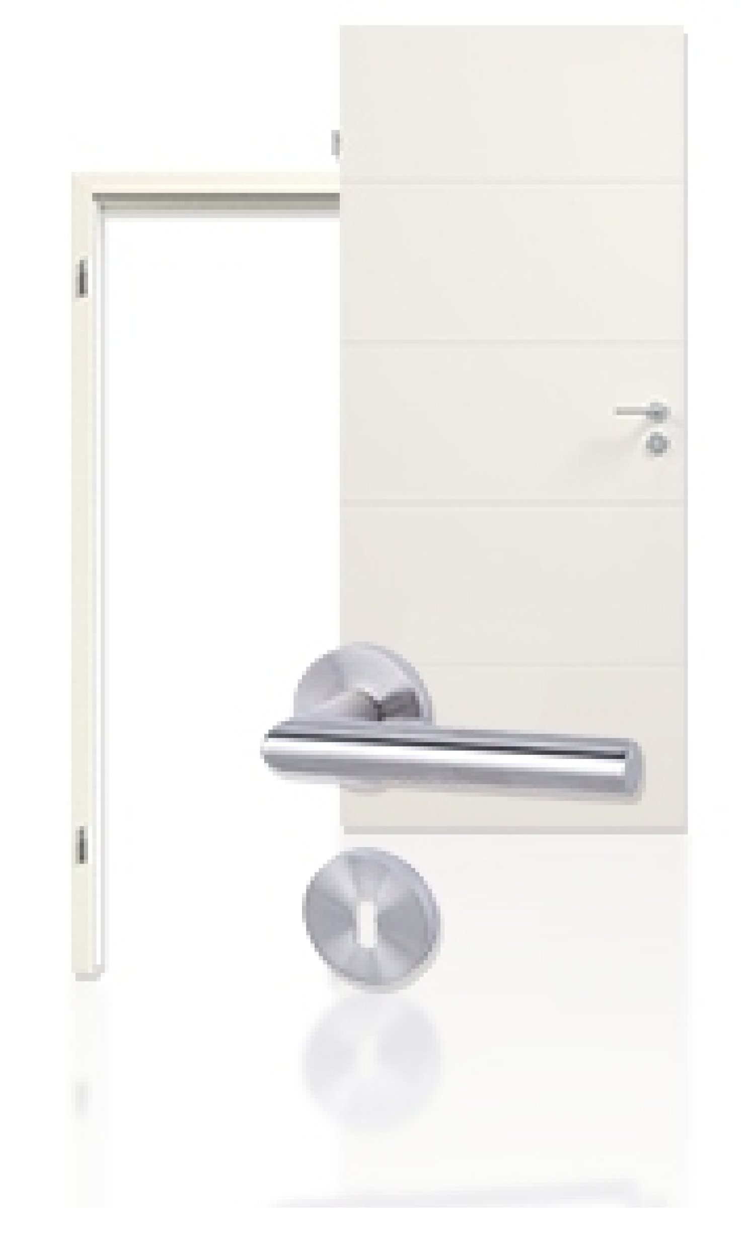 Bild von Innentür-Set Weißlack Light 1 Tür mit Zarge und Drücker