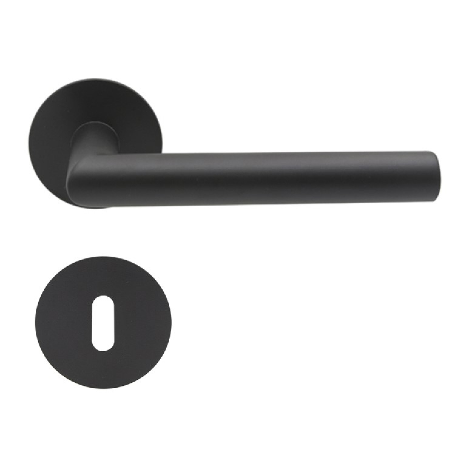 PROGRIFF Türgriff T-Form Magneto Edelstahl schwarz Rundrosetten 