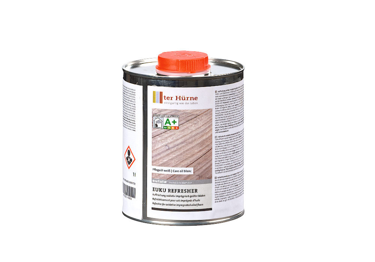 Euku Refresher Weiß 1000ml für weiß-naturgeölte Parkettoberflächen - ter Hürne