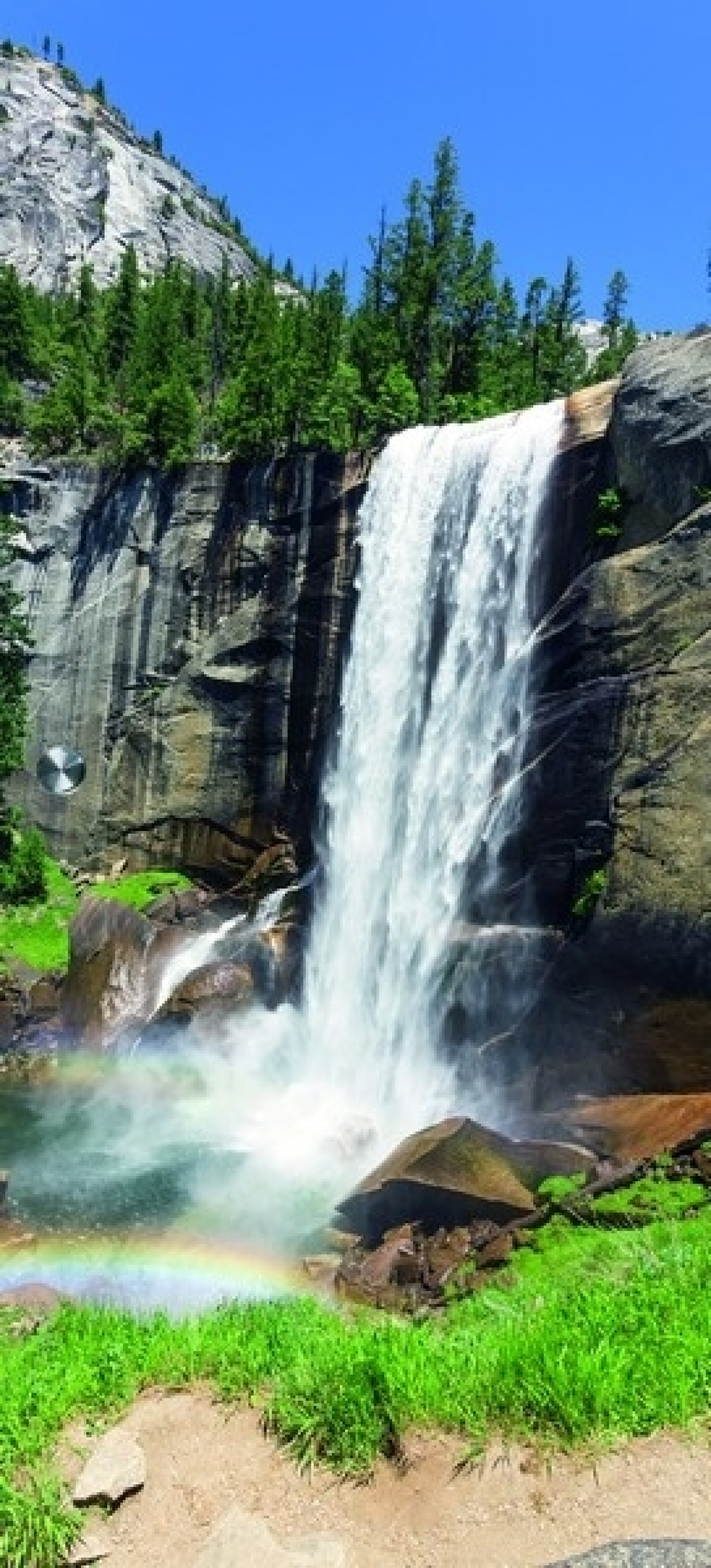 ERKELENZ Glasschiebetür Wasserfall Fotoprint