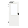 GARANT Brandschutztür T30 Designer White D354-60 Resopal mit Lichtausschnitt LA-6