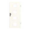 GARANT Wohnungseingangstür 0105-60 Pearl White CePaL mit Lichtausschnitt LA-10
