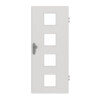 GARANT Wohnungseingangstür 0160-60 Silver Grey CePaL mit Lichtausschnitt LA-10