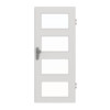 GARANT Wohnungseingangstür 0160-60 Silver Grey CePaL mit Lichtausschnitt LA-11