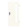 GARANT Wohnungseingangstür 0105-60 Pearl White CePaL mit Lichtausschnitt LA-4 bandseitig
