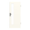 GARANT Wohnungseingangstür 0105-60 Pearl White CePaL mit Lichtausschnitt LA-4 schlossseitig
