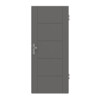 HÖRMANN Wohnungseingangstür Groove 13 Staubgrau RAL 7037 Lack DesignLine