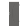 HÖRMANN Wohnungseingangstür Groove 49 Staubgrau RAL 7037 Lack DesignLine