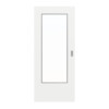 GARANT Feuchtraum-Schiebetür D354-60 Designer White Resopal mit Lichtausschnitt LA-DIN