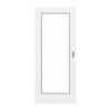 GARANT Feuchtraum-Schiebetür D354-60 Designer White Resopal mit Lichtausschnitt LA-2