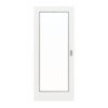 GARANT Feuchtraum-Schiebetür D354-60 Designer White Resopal mit Lichtausschnitt LA-3