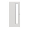 GARANT Feuchtraum-Schiebetür 0160-60 Silver Grey Resopal mit Lichtausschnitt LA-4 schlossseitig