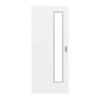 GARANT Feuchtraum-Schiebetür D354-60 Designer White Resopal mit Lichtausschnitt LA-4 schlossseitig