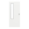 GARANT Feuchtraum-Schiebetür D354-60 Designer White Resopal mit Lichtausschnitt LA-5 bandseitig